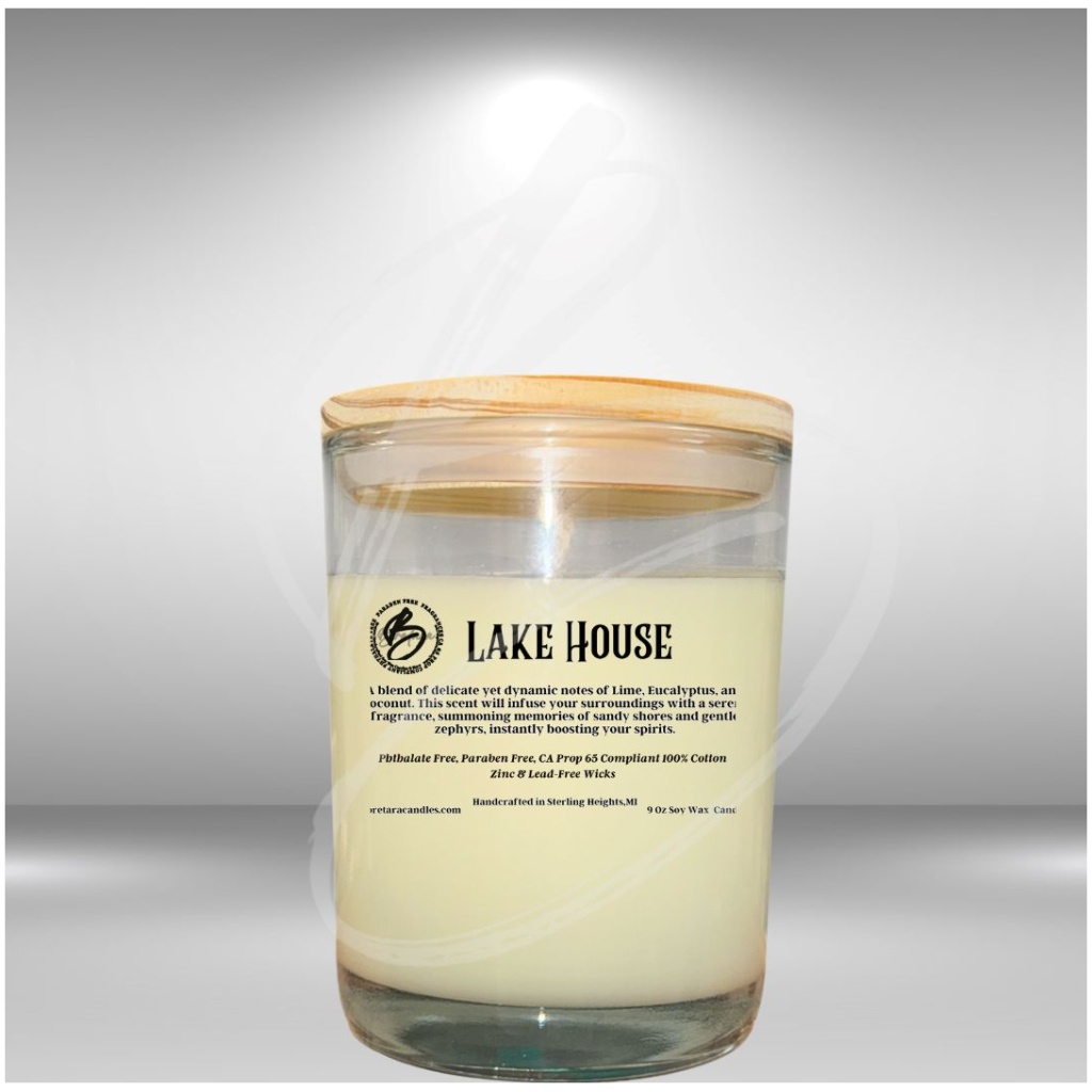 Lake House Lime and Eucalyptus Scented Soy Wax Candles and Melts