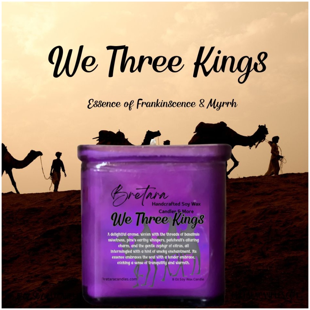 We Three Kings Frankincense and Myrrh 8 Oz Scented Soy Wax Candle - Image 5