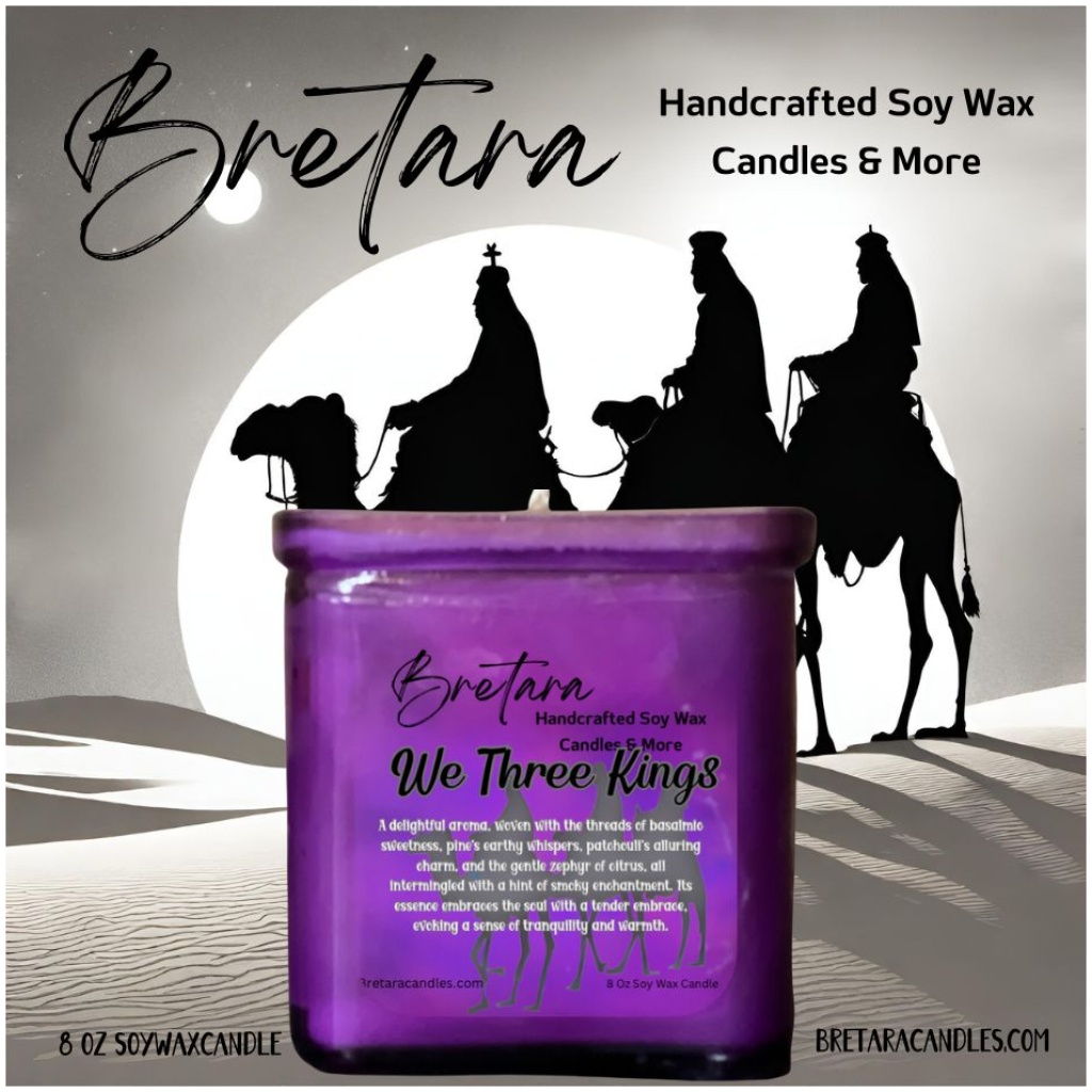 We Three Kings Frankincense and Myrrh 8 Oz Scented Soy Wax Candle - Image 2