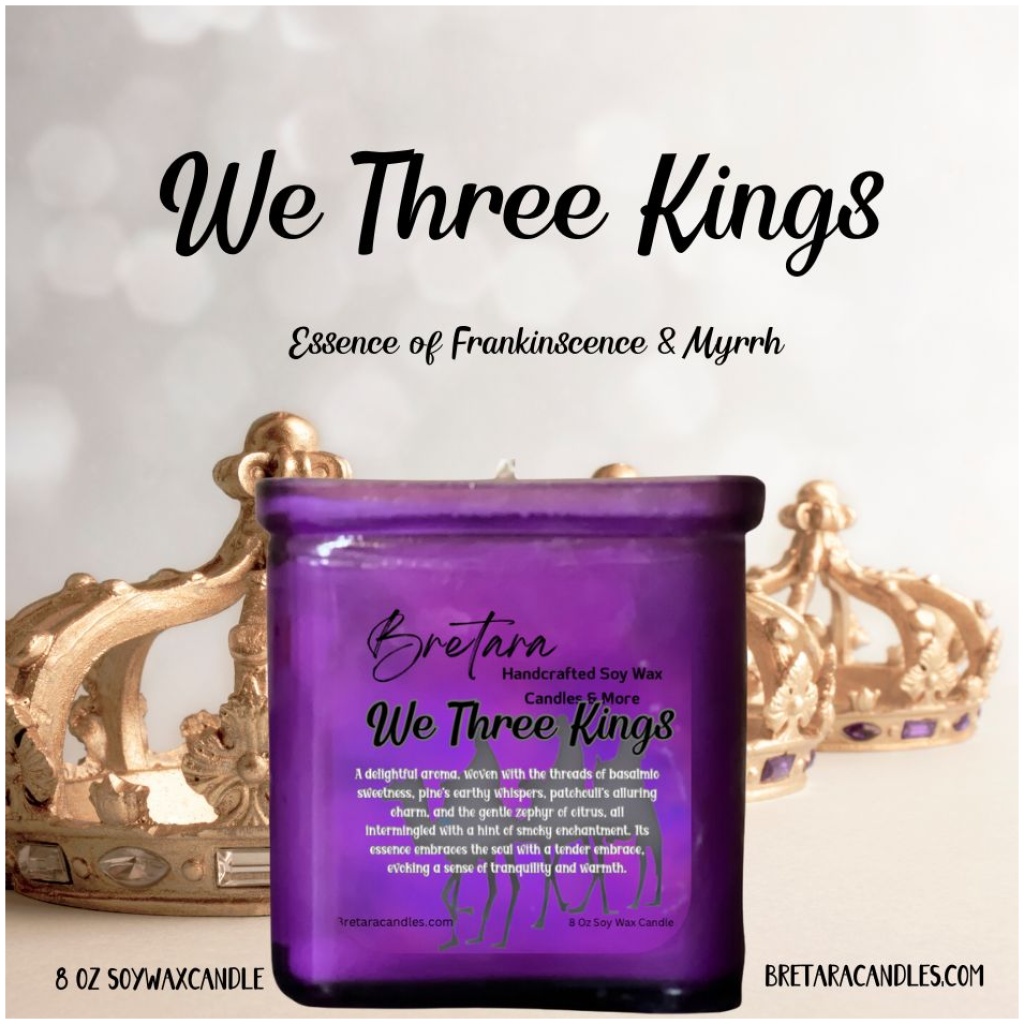 We Three Kings Frankincense and Myrrh 8 Oz Scented Soy Wax Candle - Image 4