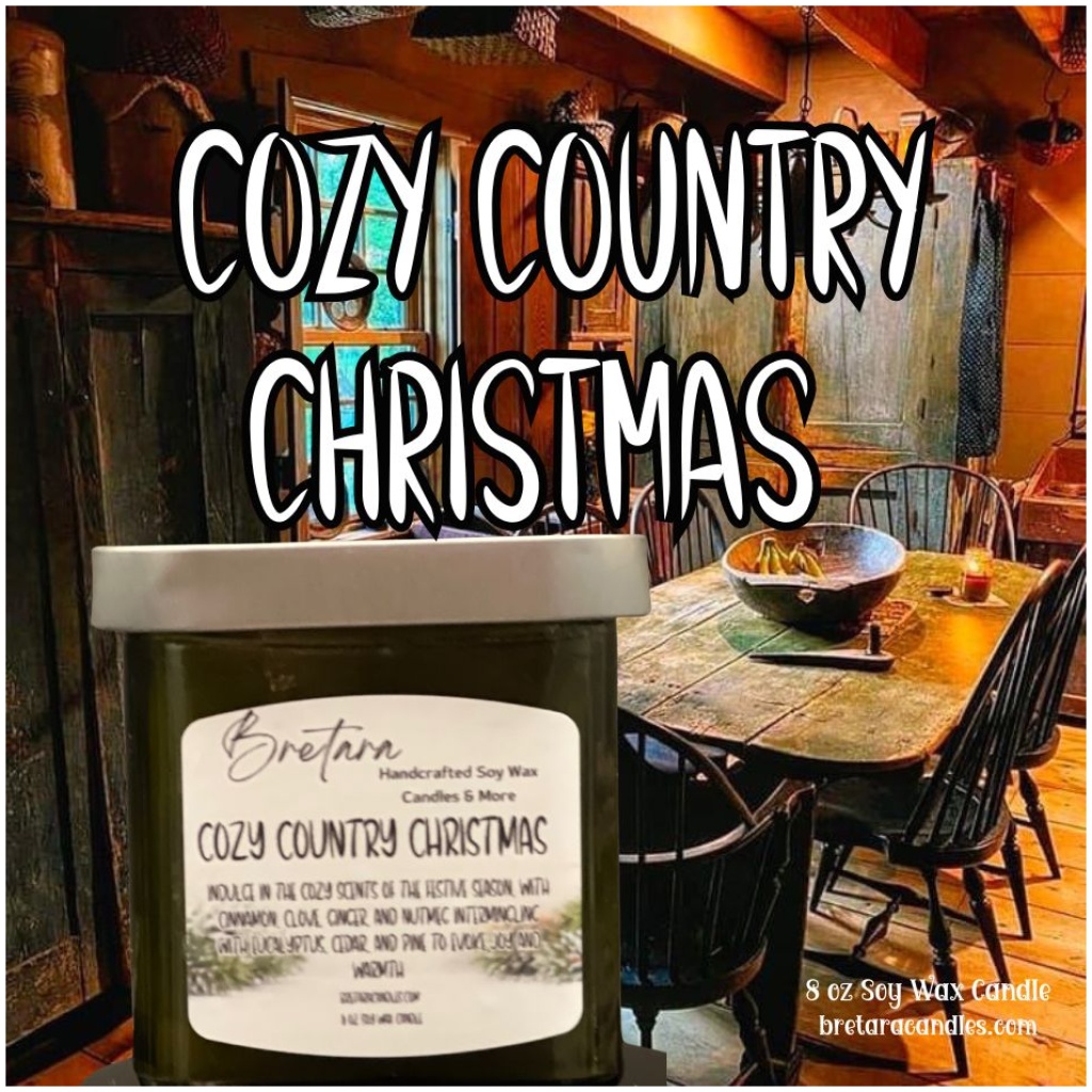 Cozy Country Christmas Perfect Holiday Blend 8 oz Soy Wax Candle