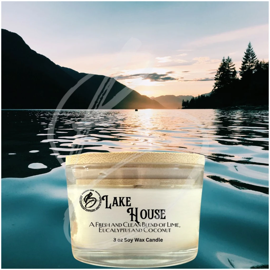 Lake House 3 Oz Coconut Lime and Eucaluptus Scented Soy Wax Candle