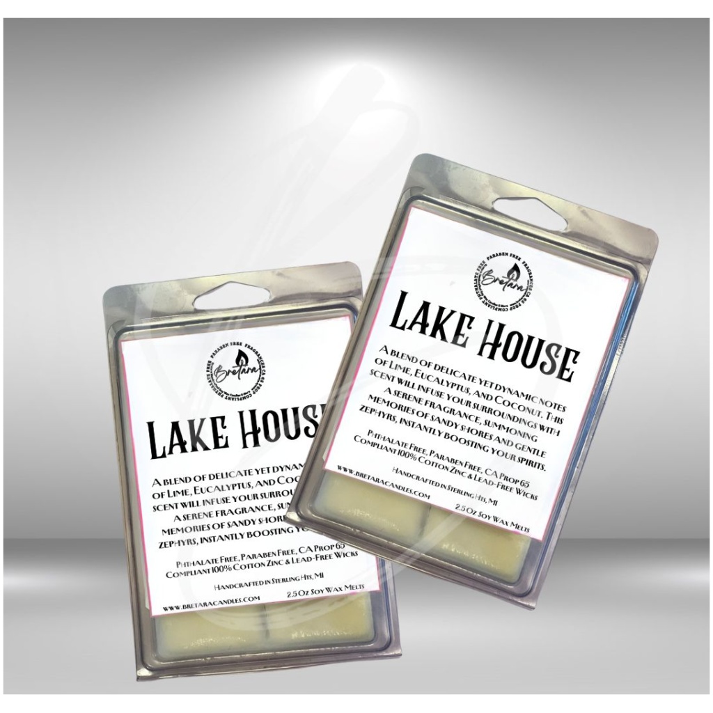 Lake House Lime and Eucalyptus Scented Soy Wax Candles and Melts - Image 2