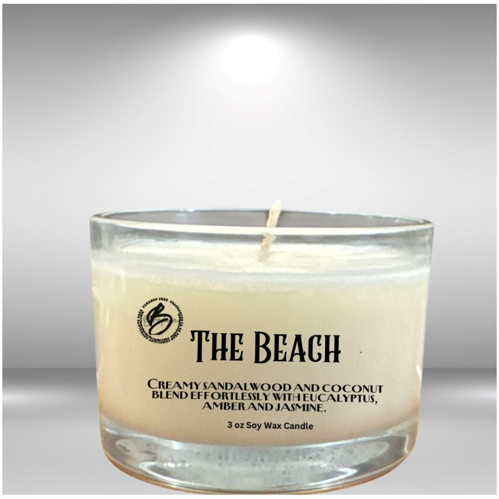 The Beach -Eucalyptus & Sandalwood Scented Soy Wax Candles & Melts - Image 3