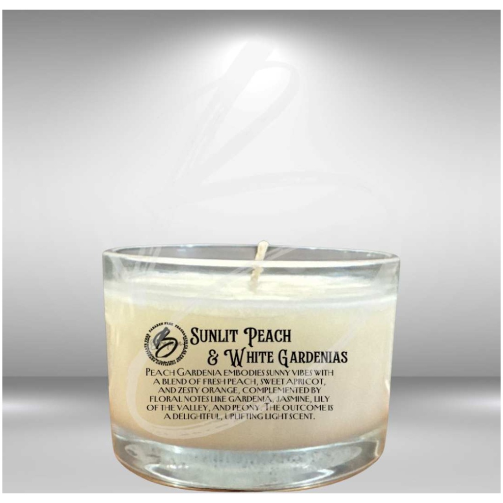 Sunlit Peach & White Gardenias Soy Wax Candles & Melts - Image 3