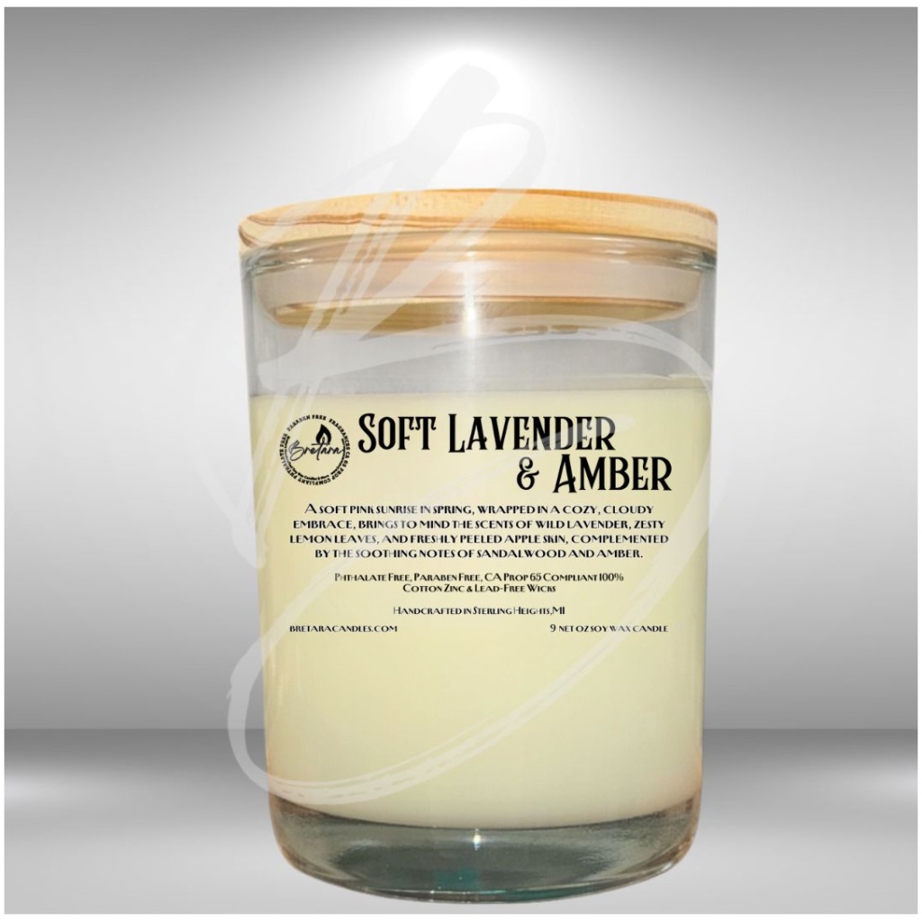 Soft Lavender & 9 oz Soy Wax Candle